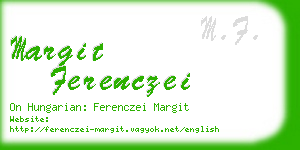 margit ferenczei business card